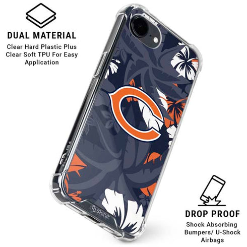 NFL Chicago Bears Tropical Print iPhone 16e Clear Case